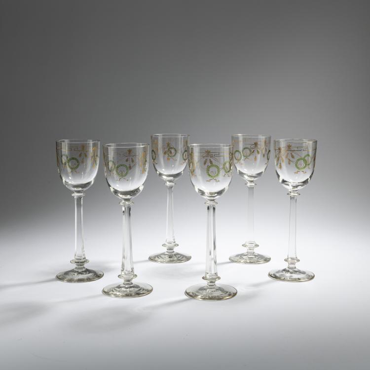 Bild 1 zu Objekt, Six wine glasses '1792', c. 1905, Theresienthal, 168A 317