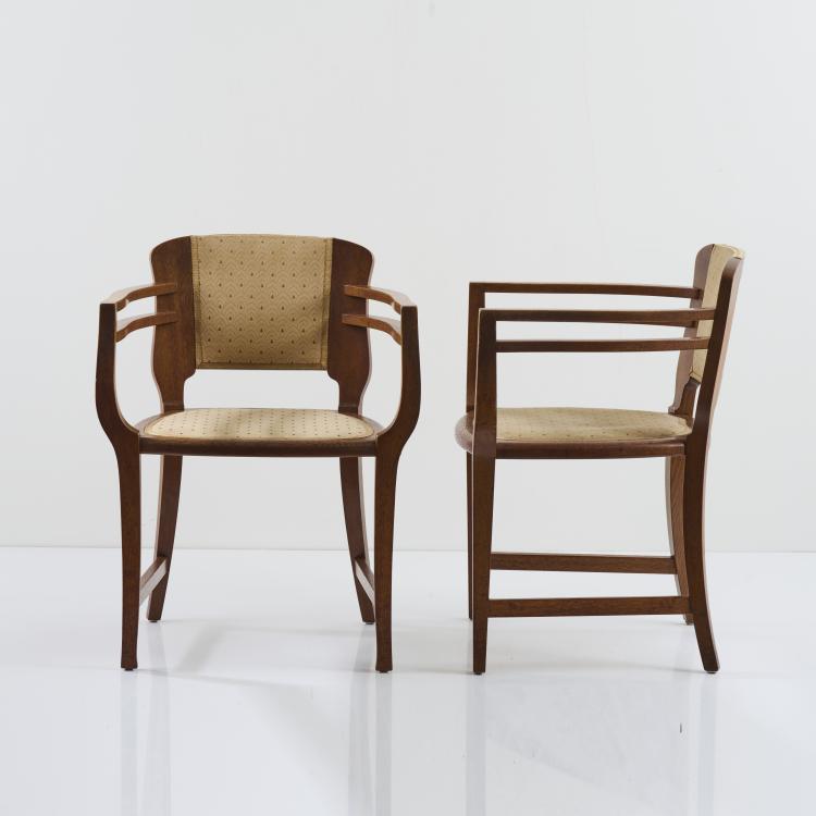Bild 1 zu Objekt, Two 'Villa Friedmann' armchairs, 1898, Joseph Maria Olbrich, Deutschland, 169A 1
