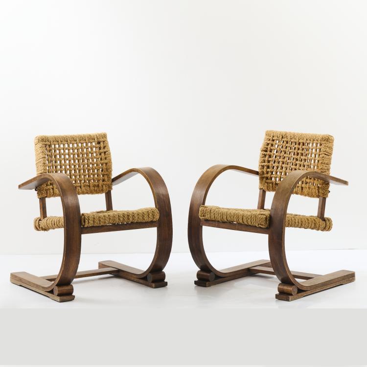 Hauptbild zu Objekt, Two armchairs, 1950s, Adrien Audoux,Frida Minet, Vibo Vesoul, Marseille, 169C 596