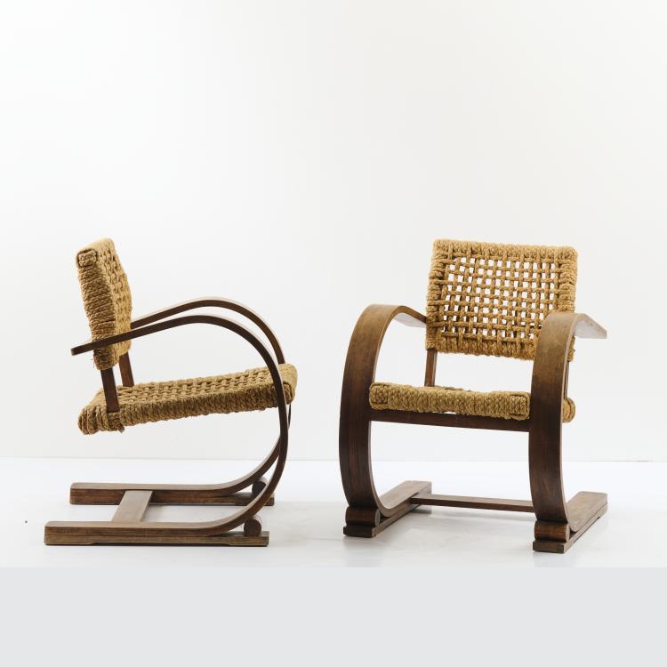 Bild 1 zu Objekt, Two armchairs, 1950s, Adrien Audoux,Frida Minet, Vibo Vesoul, Marseille, 169C 596