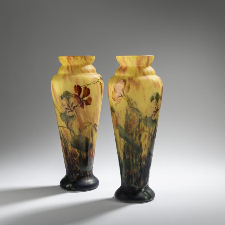 Hauptbild zu Objekt, Two 'Capucines' vases, c. 1926, Verrerie de Belle-Etoile; Daum et Cie., Croismare, 168A 248