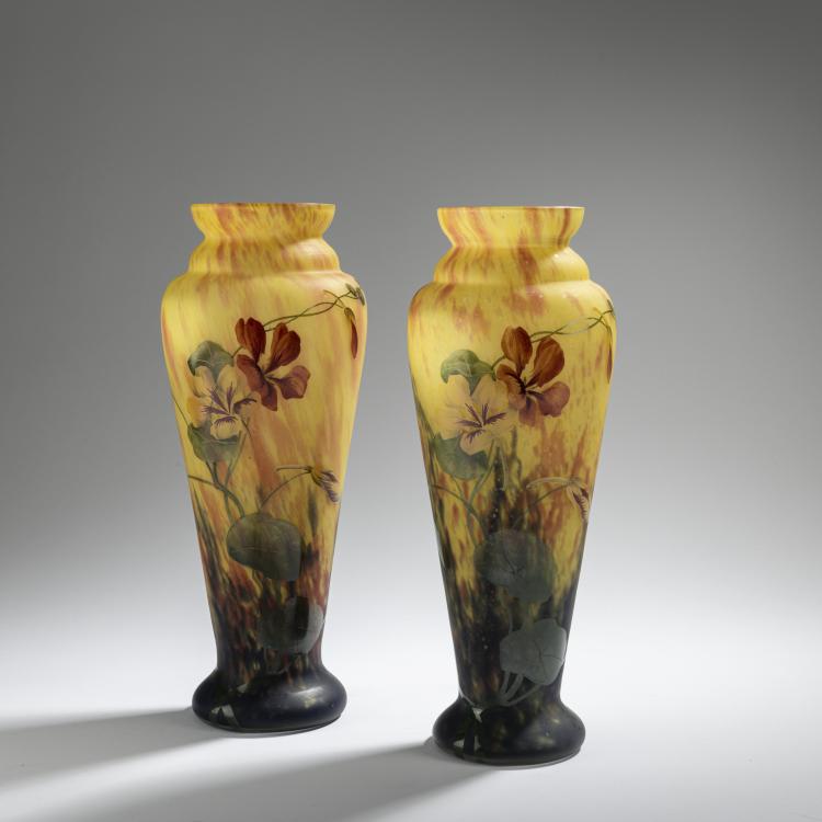 Bild 3 zu Objekt, Two 'Capucines' vases, c. 1926, Verrerie de Belle-Etoile; Daum et Cie., Croismare, 168A 248