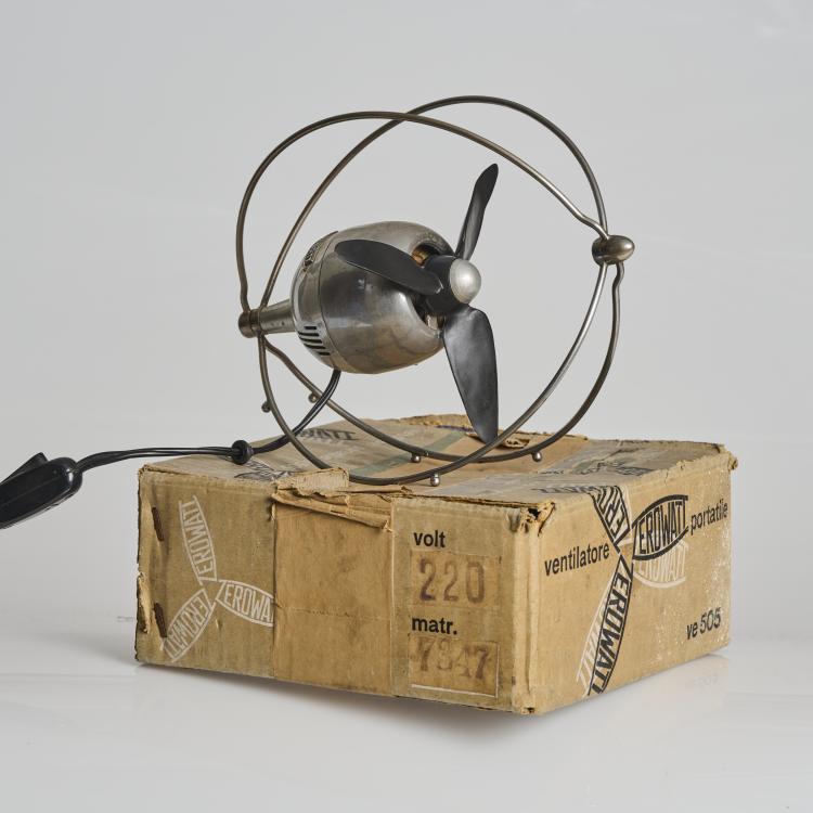 Bild 1 zu Objekt, 'Zerowatt' - 'VE 505' table fan, 1953, Ezio Pirali, FER; Fabbriche Elettrotechnice Riunite, 169B 214