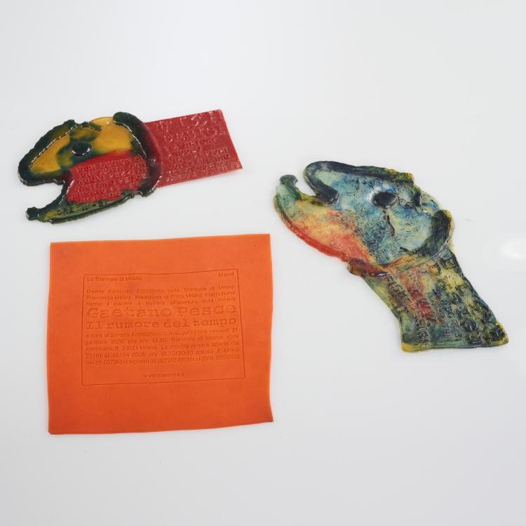 Hauptbild zu Objekt, Drei Ausstellungseinladungen 'Fish Design', 2000er Jahre, Gaetano Pesce, Fish Design, New York, 169B 404