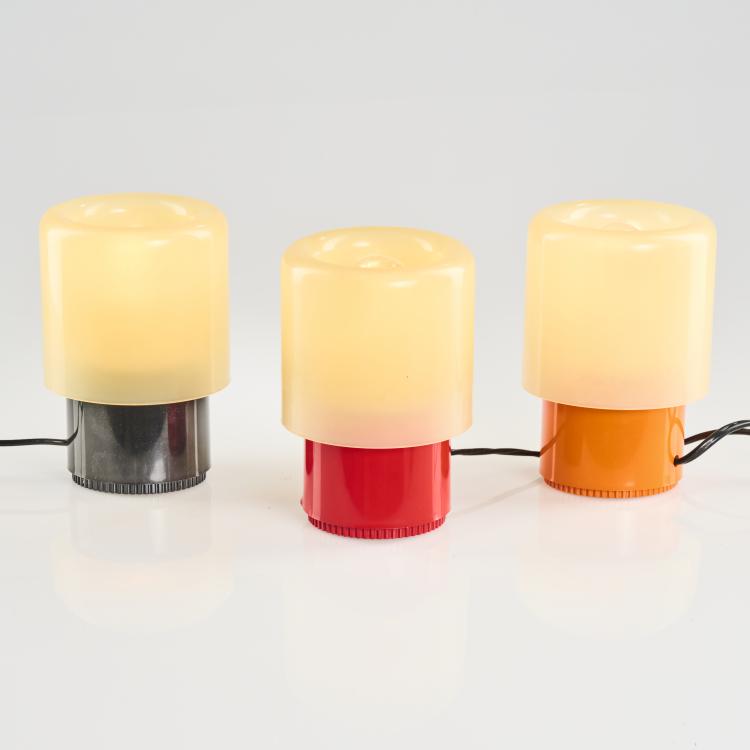 Hauptbild zu Objekt, Three 'Tic Tac' table lights, 1970, Giotto Stoppino, Kartell, Noviglio, 169B 291