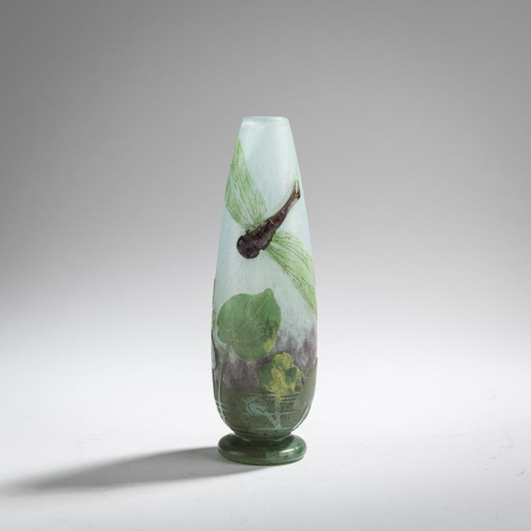 Hauptbild zu Objekt, Small Vase 'Libellule et renoncules jaunes', c. 1904, Henri Berg&eacute;,Ernest Schneider, Daum Fr&egrave;res, Nancy, 168A 57