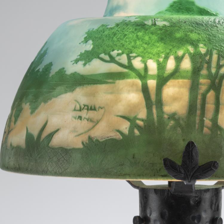 Bild 3 zu Objekt, 'Paysage lacustre' table light, c. 1910, Daum Fr&egrave;res, Nancy, 168A 71