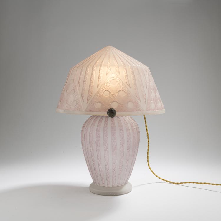 Bild 1 zu Objekt, Table light, c. 1930, Daum Fr&egrave;res, Nancy, 168A 93