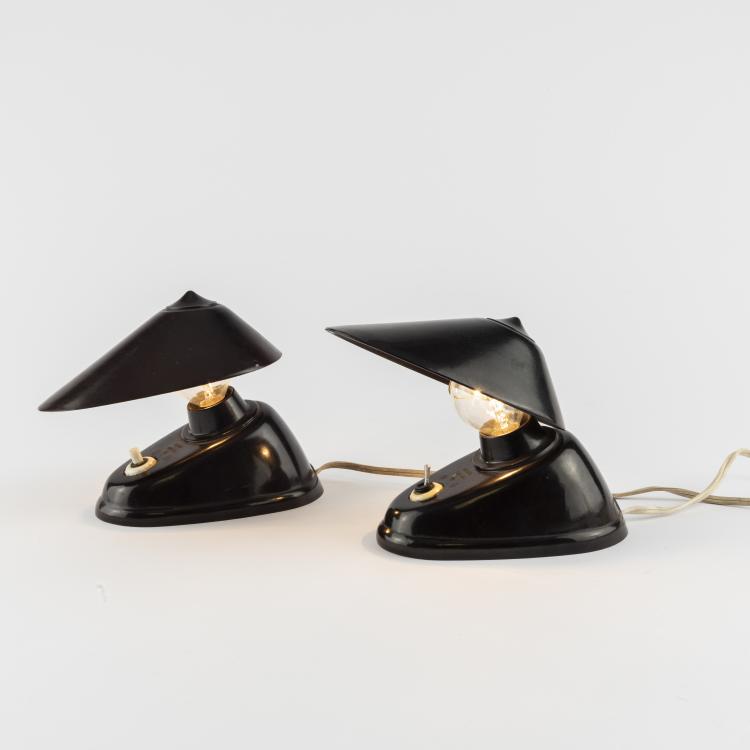 Bild 1 zu Objekt, Zwei Nachttisch-/Wandleuchten '11641', 1930er Jahre, Elektrosvit, Tschechoslowakei, 169C 439