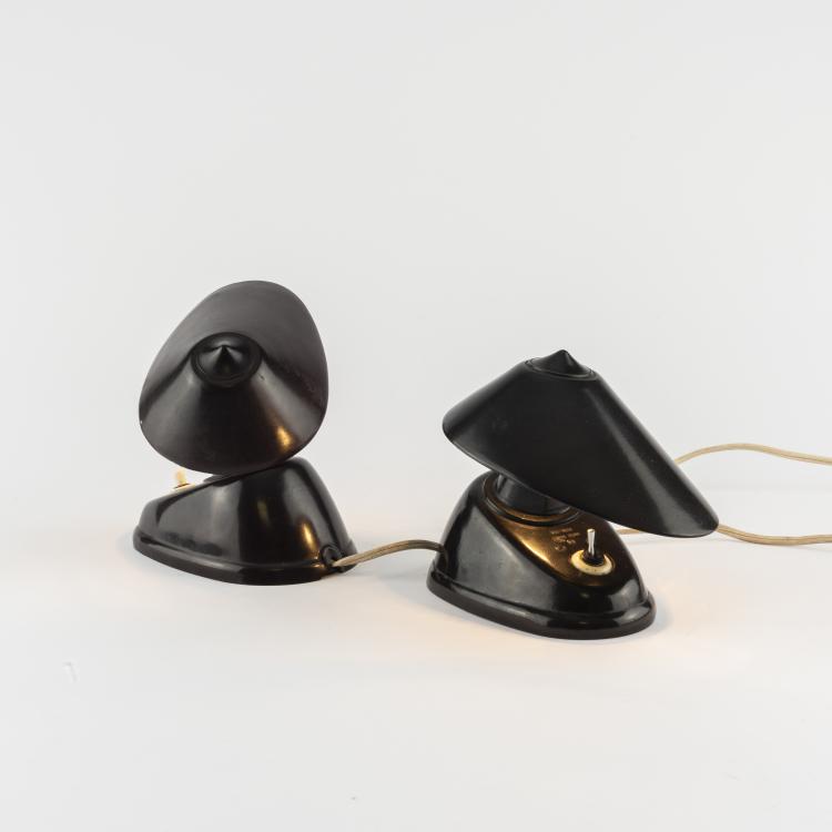 Bild 2 zu Objekt, Zwei Nachttisch-/Wandleuchten '11641', 1930er Jahre, Elektrosvit, Tschechoslowakei, 169C 439