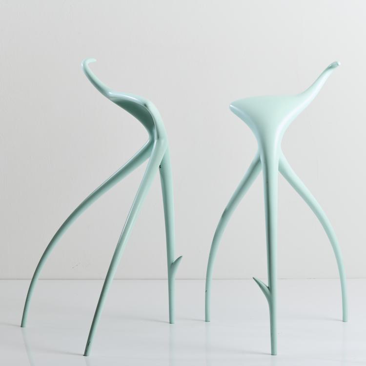 Hauptbild zu Objekt, Two 'W.W. Stool' stools, 1990, Philippe Starck, Vitra, Weil am Rhein, 169A 146