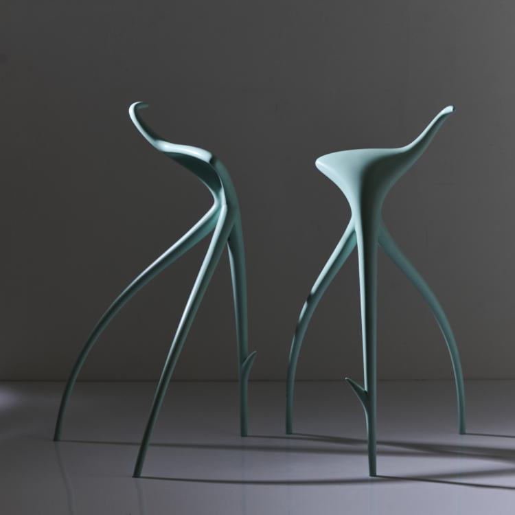Bild 2 zu Objekt, Two 'W.W. Stool' stools, 1990, Philippe Starck, Vitra, Weil am Rhein, 169A 146