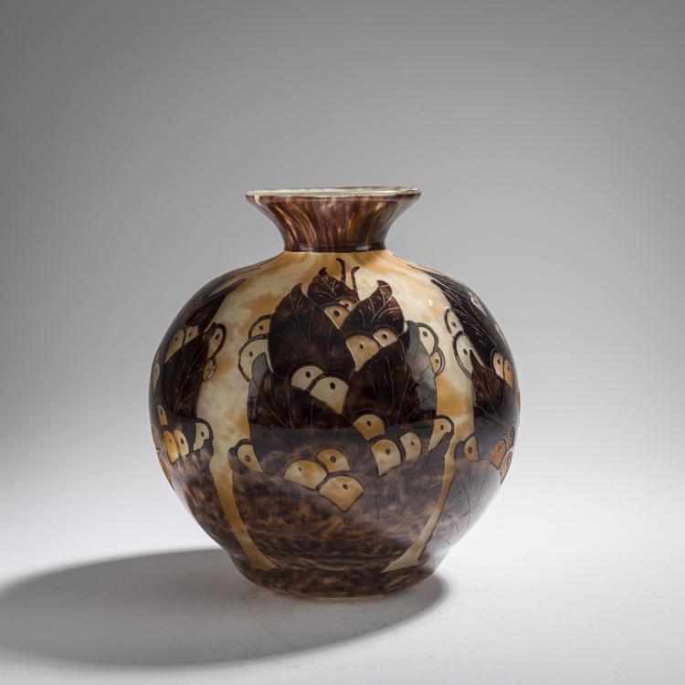 Hauptbild zu Objekt, Vase 'Lauriers', 1924-27, Schneider, Epinay-sur-Seine, 168A 238
