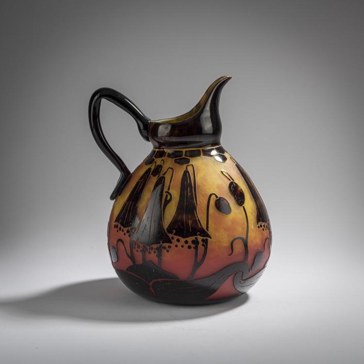 Hauptbild zu Objekt, 'Campanules' jug, 1922-25, Schneider, Epinay-sur-Seine, 168A 233