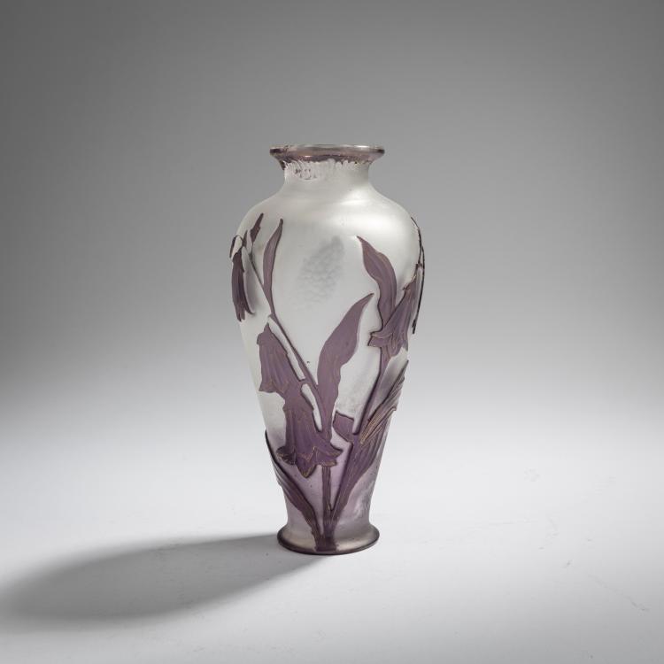 Hauptbild zu Objekt, Vase 'Campanules', 1897-1903, Burgun, Schverer & Co., Meisenthal, Verrerie d'Art de Lorraine, 168A 13