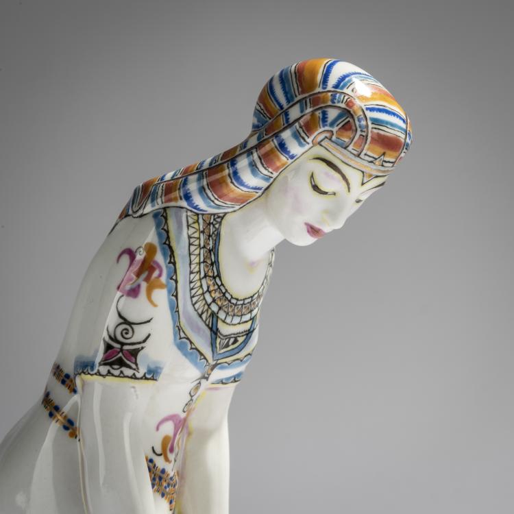 Bild 3 zu Objekt, 'Egyptian Woman with Deer' from the 'Wedding Parade', 1910, Adolph Amberg, Berlin, KPM, 168C 533