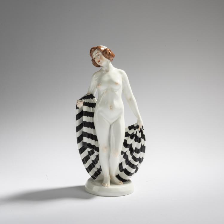 Hauptbild zu Objekt, 'Girl with Scarf', 1913, Karl Theodor Eichler, Meissen, Porzellanmanufaktur, 168C 557