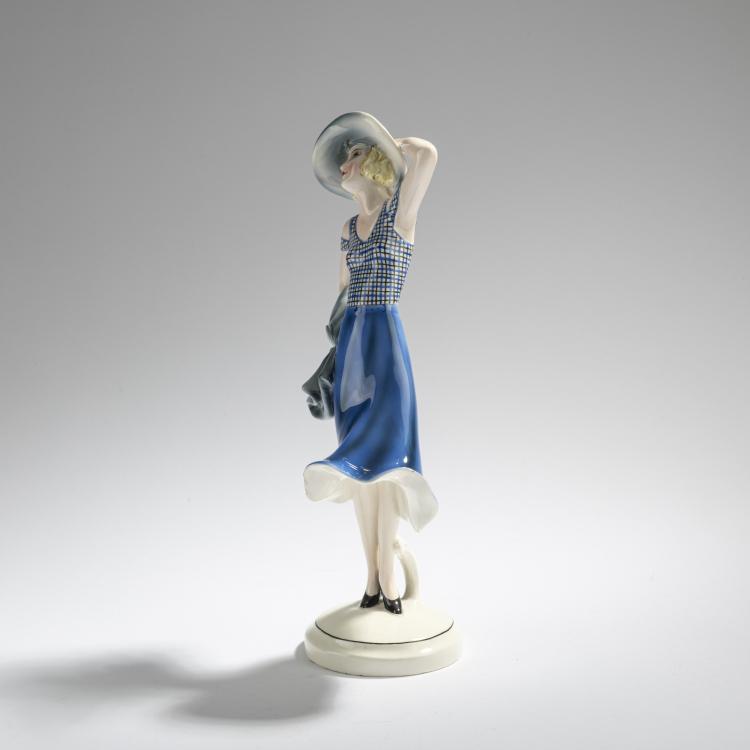 Bild 3 zu Objekt, Standing young lady (in the wind), c. 1934, Stephan Dakon, Goldscheider, Wien, 168C 597