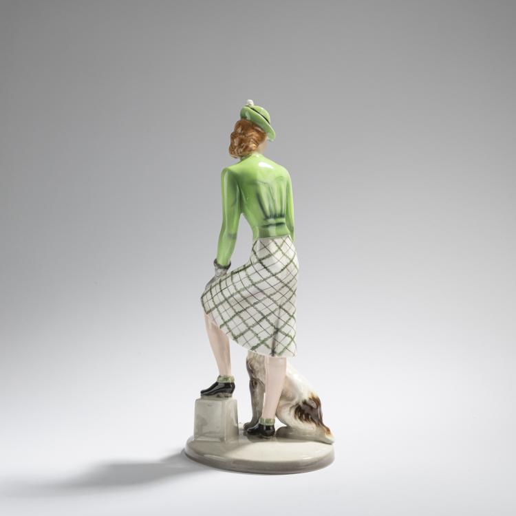 Bild 2 zu Objekt, Hiker with a dog, c. 1939, Claire Herczeg-Weiss (attributed), Goldscheider, Wien, 168C 603