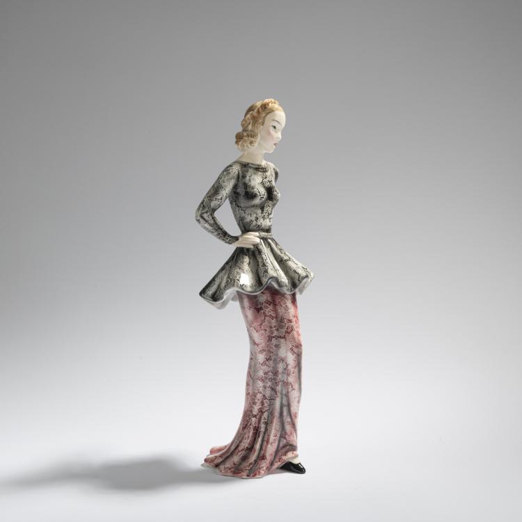 Hauptbild zu Objekt, 'Fashion Lady', c. 1937, Claire Herczeg-Weiss, Goldscheider, Wien, 168C 600