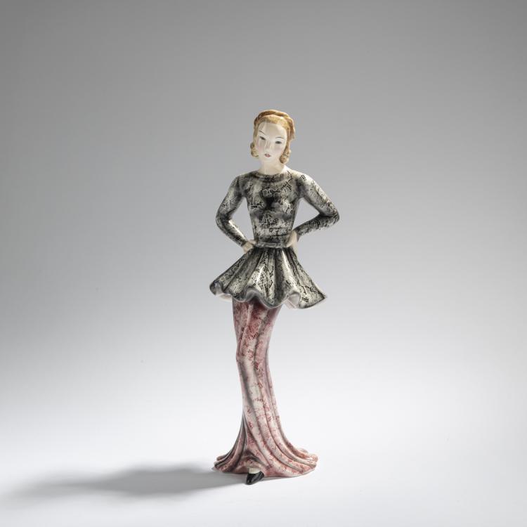 Bild 1 zu Objekt, 'Fashion Lady', c. 1937, Claire Herczeg-Weiss, Goldscheider, Wien, 168C 600
