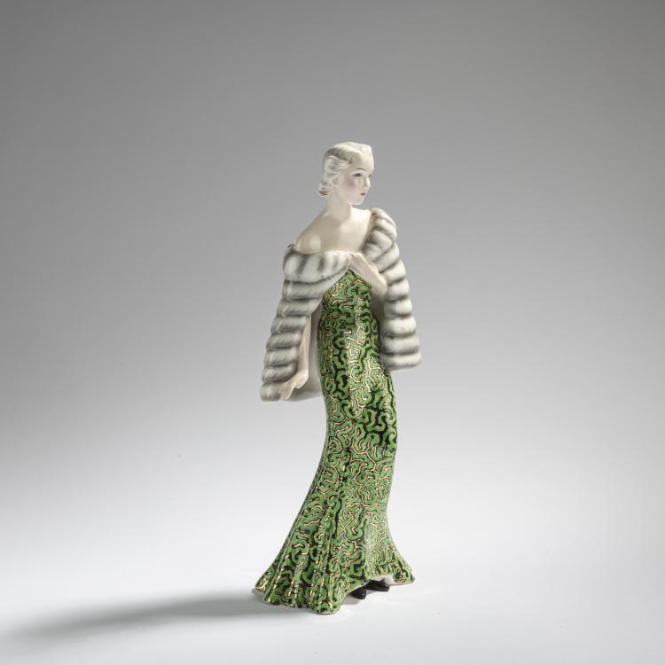 Hauptbild zu Objekt, 'Evening Dress', 1937/38, Claire Herczeg-Weiss, Goldscheider, Wien, 168C 599