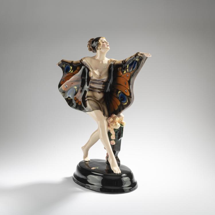 Bild 1 zu Objekt, T&auml;nzerin im Schmetterlingskost&uuml;m, 1924/25, Josef Lorenzl, Goldscheider, Wien, 168C 584