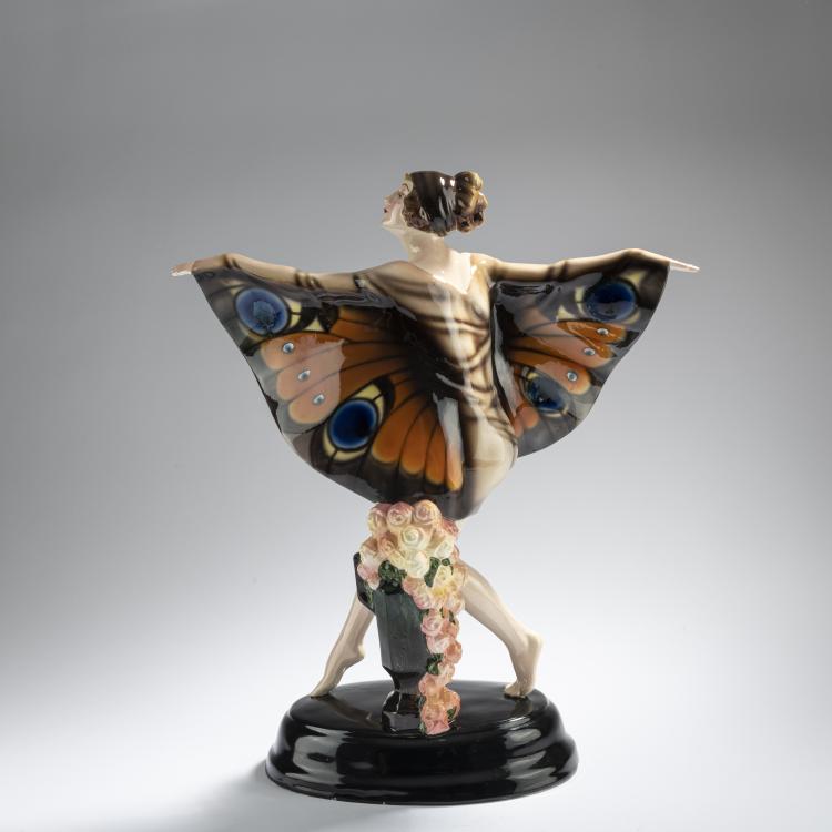 Bild 4 zu Objekt, T&auml;nzerin im Schmetterlingskost&uuml;m, 1924/25, Josef Lorenzl, Goldscheider, Wien, 168C 584