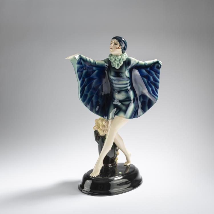 Bild 3 zu Objekt, 'Gefangener Vogel', um 1922, Josef Lorenzl, Goldscheider, Wien, 168C 581