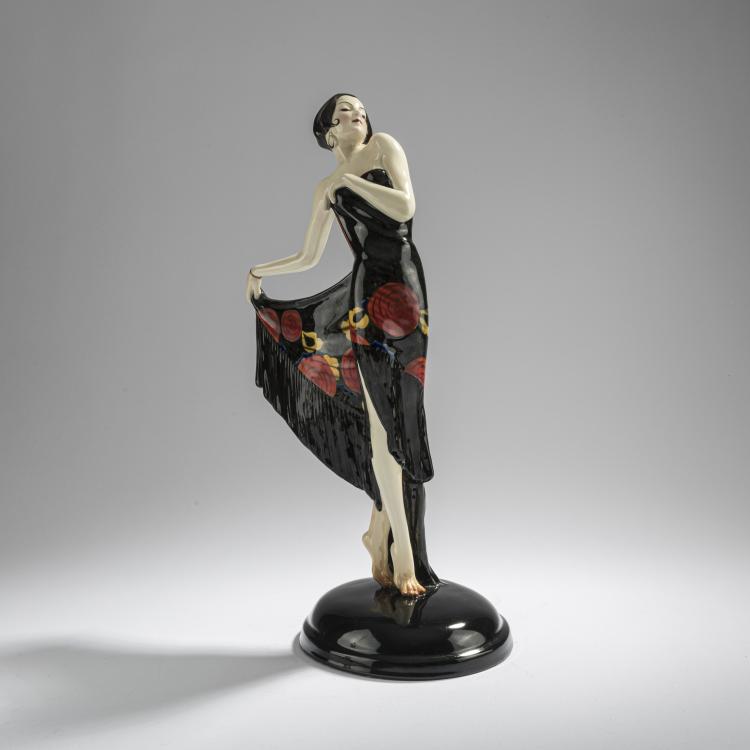 Hauptbild zu Objekt, 'Spanish Shawl', 1928/29, Josef Lorenzl, Goldscheider, Wien, 168C 591