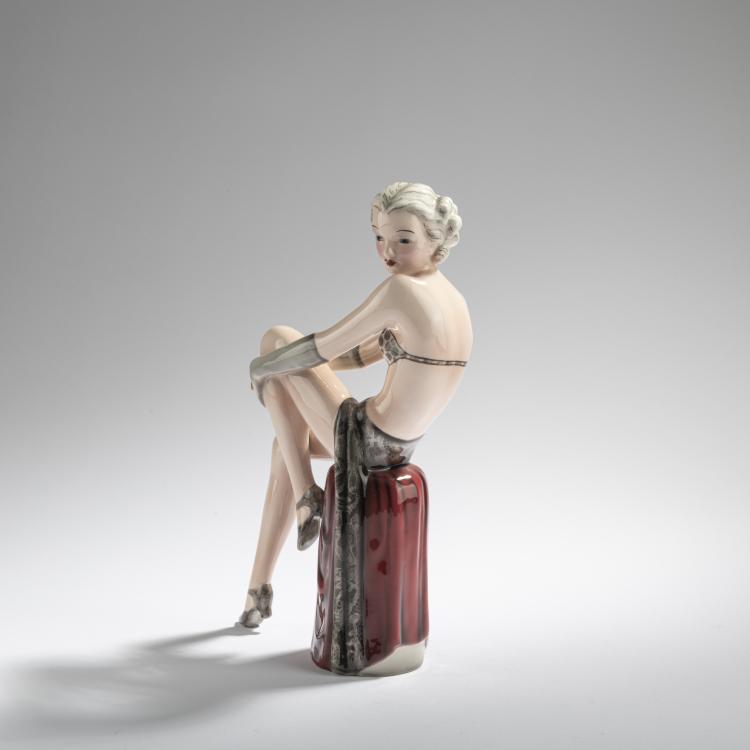 Hauptbild zu Objekt, 'Blauer Engel', um 1935, Josef Lorenzl, Goldscheider, Wien, 168C 598