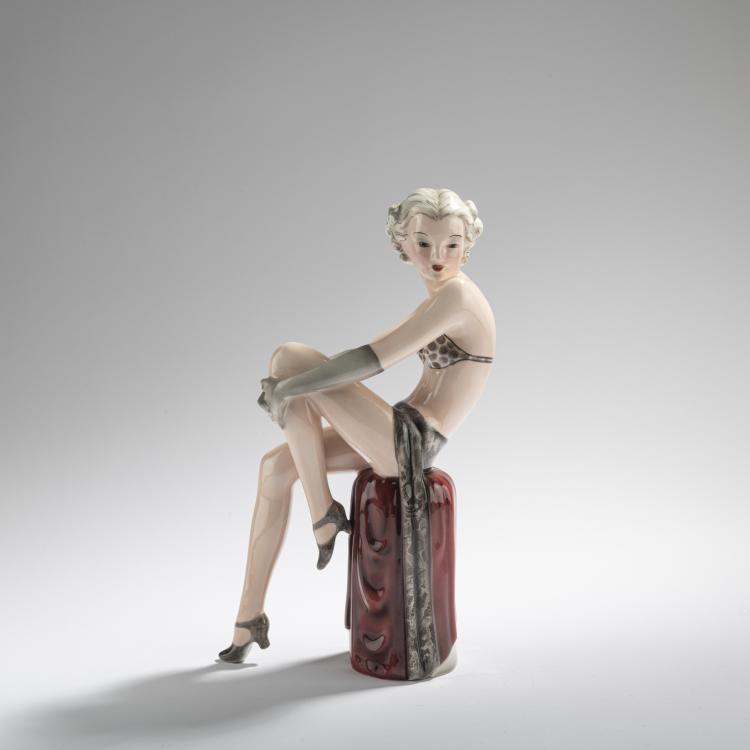 Bild 1 zu Objekt, 'Blauer Engel', um 1935, Josef Lorenzl, Goldscheider, Wien, 168C 598