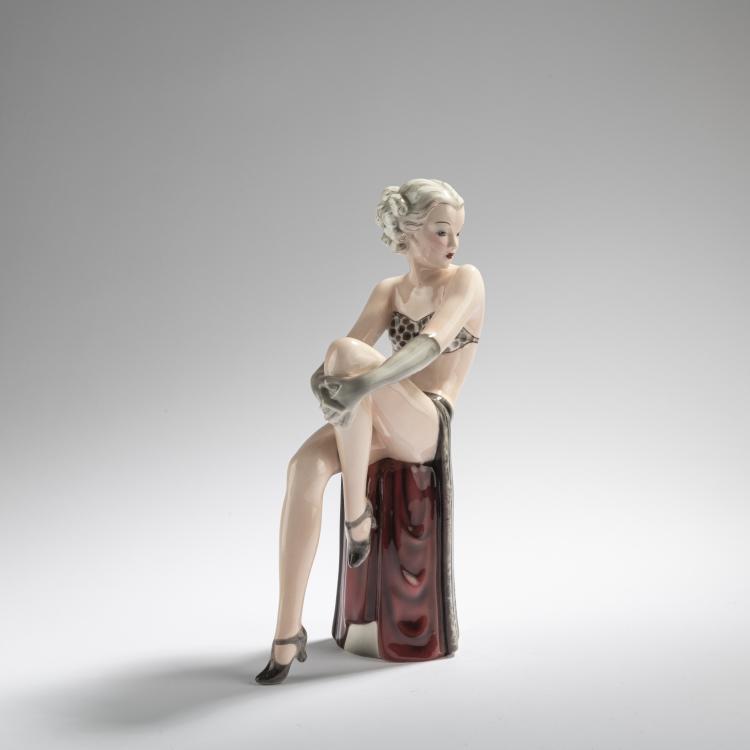 Bild 2 zu Objekt, 'Blauer Engel', um 1935, Josef Lorenzl, Goldscheider, Wien, 168C 598