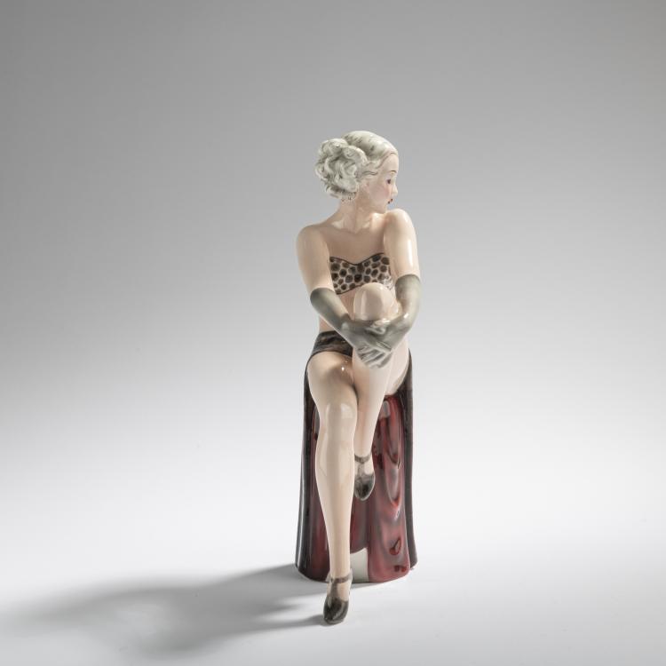 Bild 3 zu Objekt, 'Blauer Engel', um 1935, Josef Lorenzl, Goldscheider, Wien, 168C 598