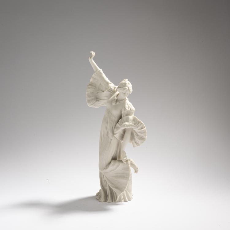 Hauptbild zu Objekt, 'Danseuse au cothurne' from the table decoration 'Le Jeu de l'Echarpe', 1898, Agathon L&eacute;onard, S&egrave;vres, Manufacture Nationale de, 168C 572