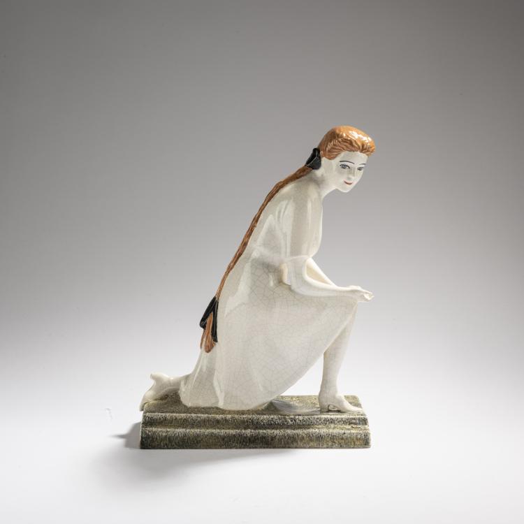 Bild 1 zu Objekt, 'Girl Kneeling', 1912-14, Eduard Klablena, Langenzersdorf, 168C 606