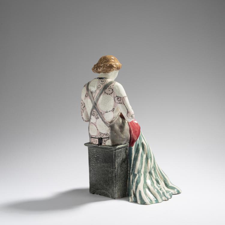 Bild 3 zu Objekt, 'N&auml;herin', 1912-14, Eduard Klablena, Langenzersdorf, 168C 607