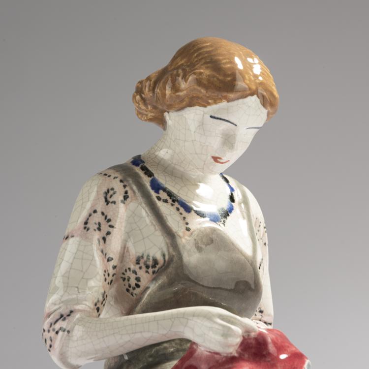 Bild 4 zu Objekt, 'N&auml;herin', 1912-14, Eduard Klablena, Langenzersdorf, 168C 607