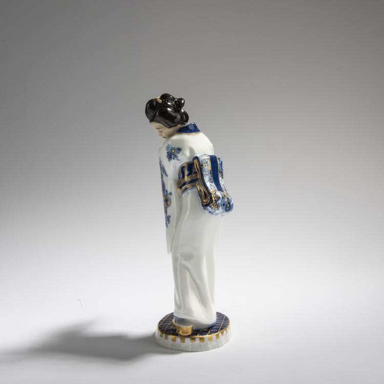 Bild 2 zu Objekt, 'Japanerin mit F&auml;cher', 1913-14, Alfred Otto Adalbert K&ouml;nig, Meissen, Porzellanmanufaktur, 168C 558