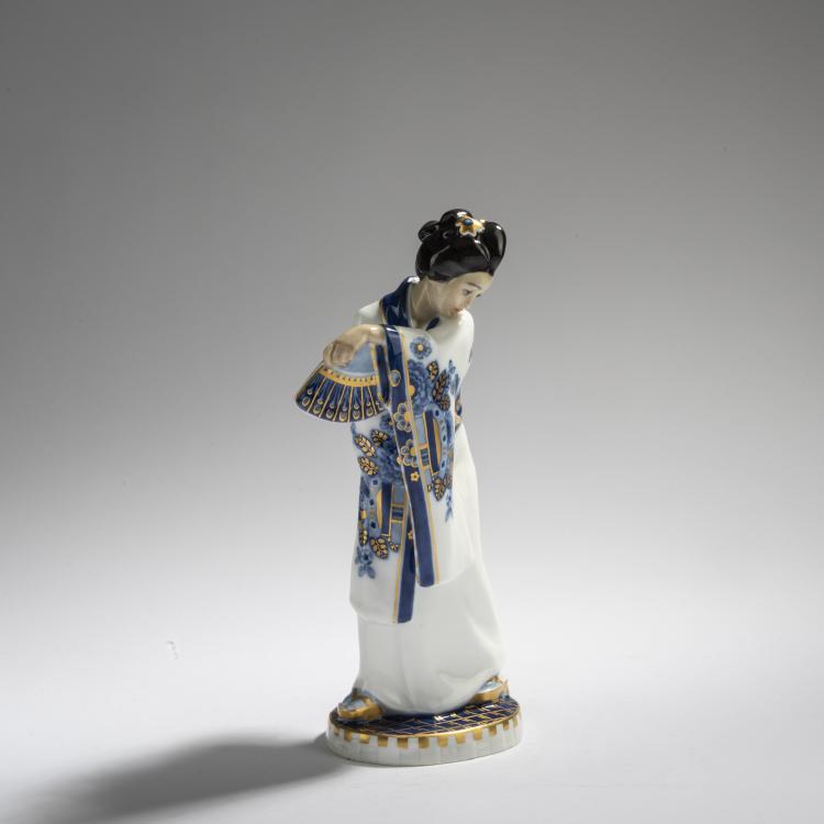 Bild 4 zu Objekt, 'Japanerin mit F&auml;cher', 1913-14, Alfred Otto Adalbert K&ouml;nig, Meissen, Porzellanmanufaktur, 168C 558