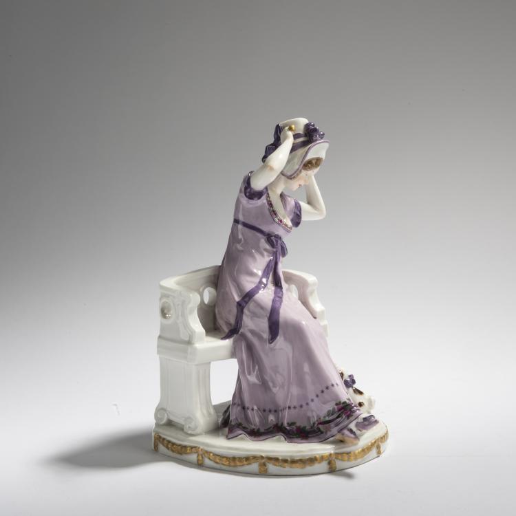 Bild 3 zu Objekt, 'Dame mit H&uuml;ndchen', 1909-11, Alfred Otto Adalbert K&ouml;nig, Meissen, Porzellanmanufaktur, 168C 554