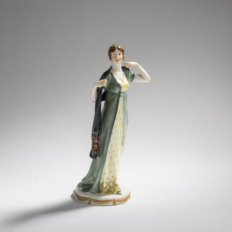 Hauptbild zu Objekt, 'Lady with Stole', 1909-11, Alfred Otto Adalbert K&ouml;nig, Meissen, Porzellanmanufaktur, 168C 555