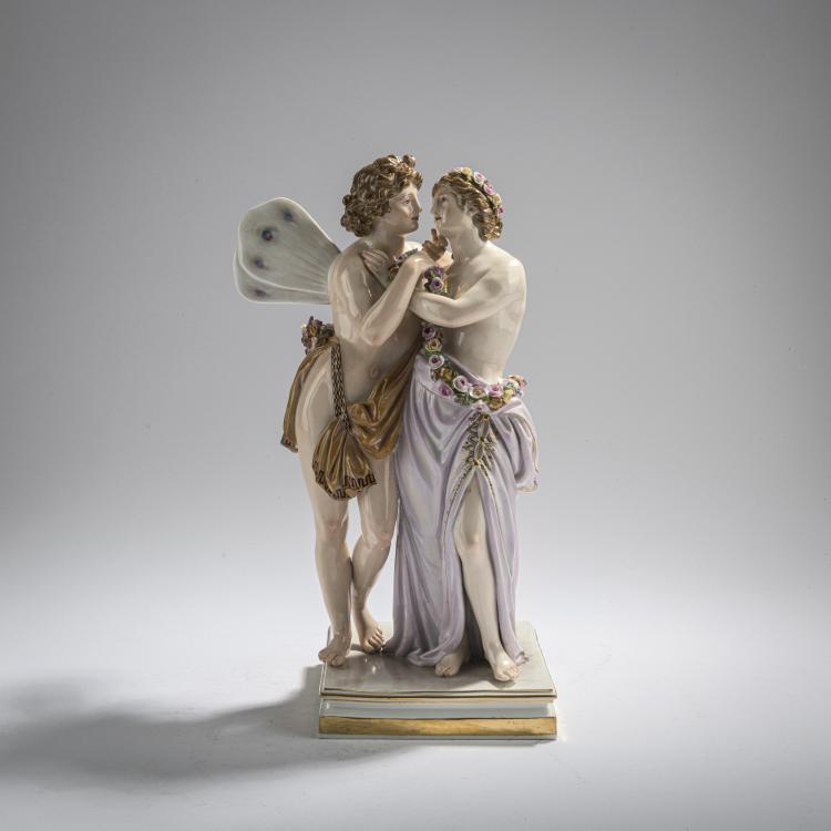 Hauptbild zu Objekt, 'Zephyr und Flora', 1786, Christian Gottfried J&uuml;chtzer, Meissen, Porzellanmanufaktur, 168C 543