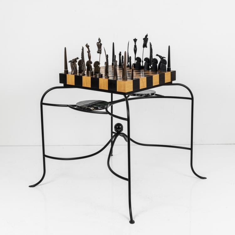 Hauptbild zu Objekt, Chess set 'K&ouml;nigliches Paar Minotaurus und Nike', around 1984, Paul Wunderlich, 169E 1044