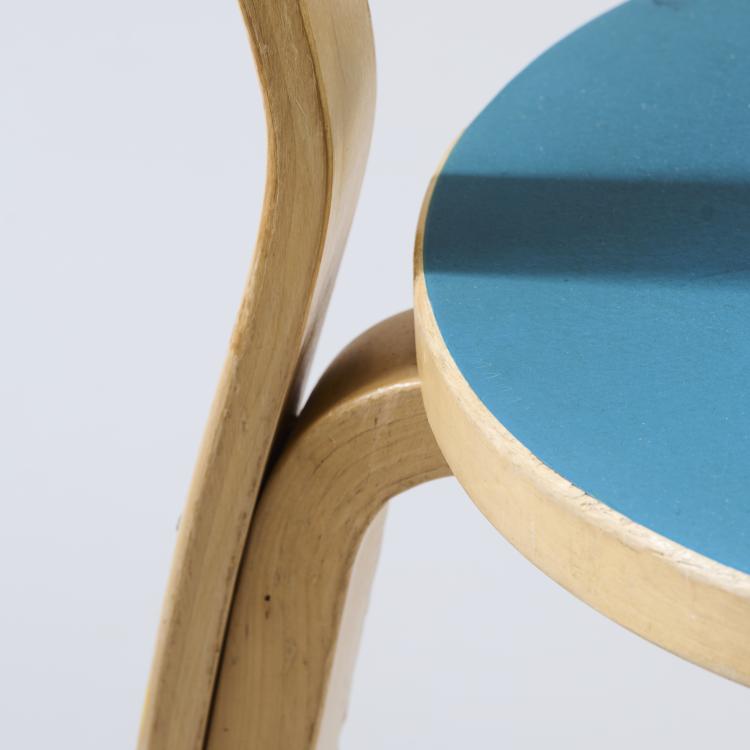 Bild 6 zu Objekt, Four '68' chairs, 1935, Alvar Aalto, Artek, Helsinki (zugeschrieben), 170B 396