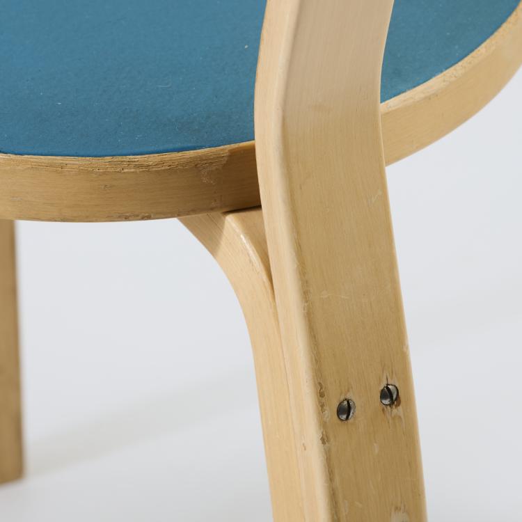 Bild 9 zu Objekt, Four '68' chairs, 1935, Alvar Aalto, Artek, Helsinki (zugeschrieben), 170B 396
