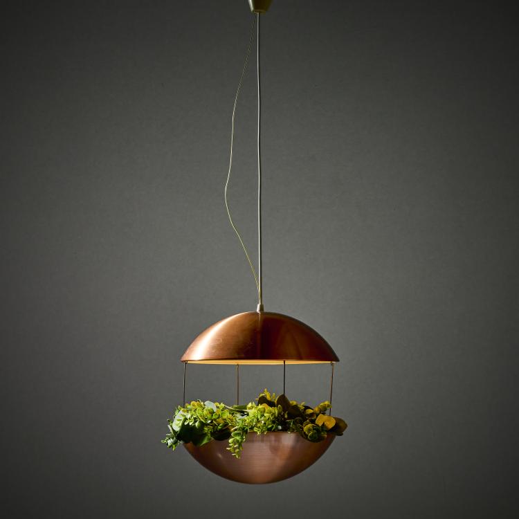 Hauptbild zu Objekt, Ceiling light with planter, 1960s, Poul Cadovius, Cado, Kopenhagen, 170B 425