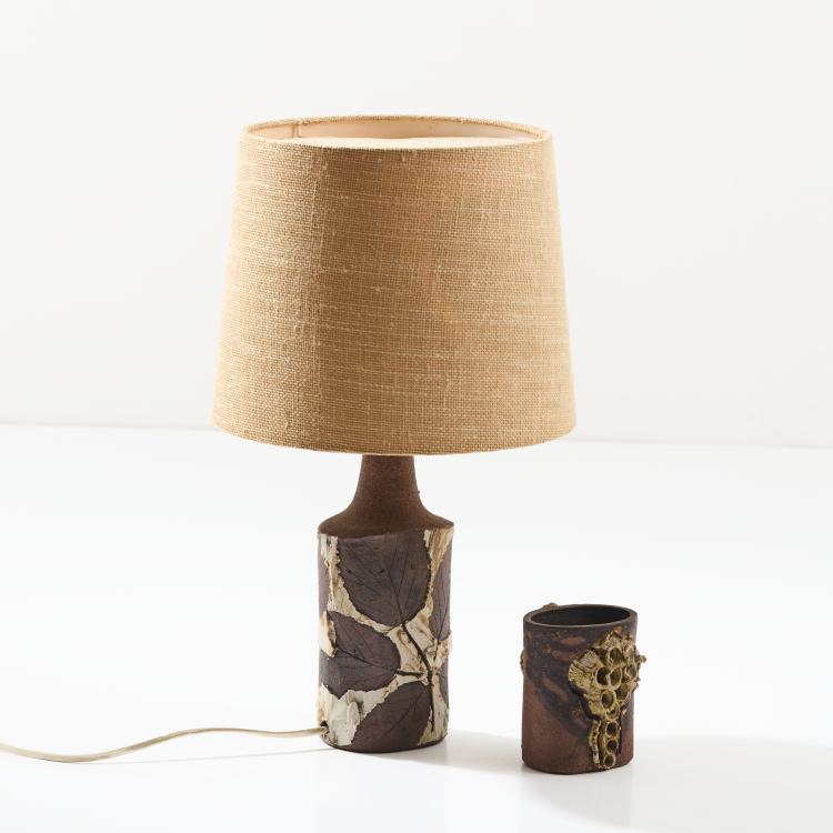 Bild 1 zu Objekt, Table light and vase, c. 1970, Bodil Marie Nielsen, D&auml;nemark, 170B 435