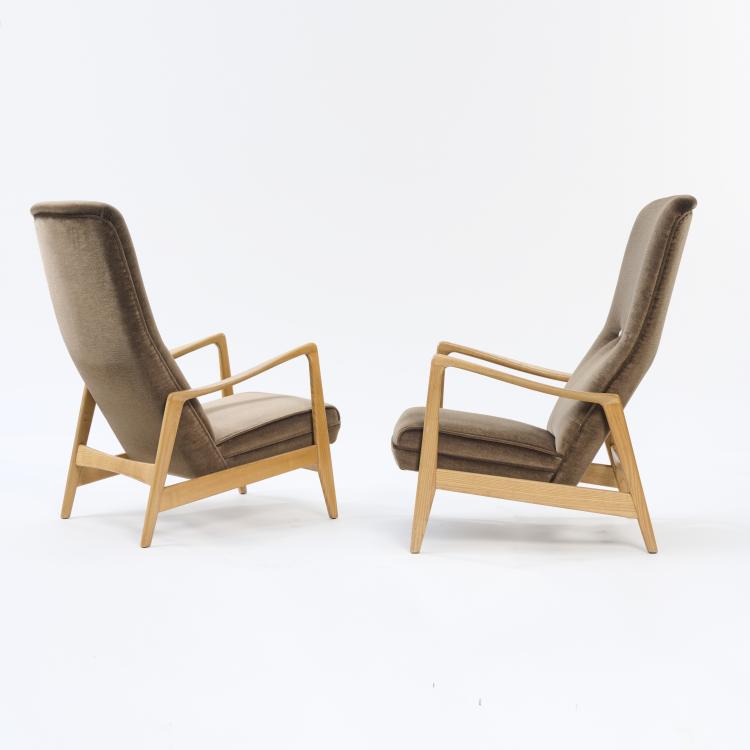 Hauptbild zu Objekt, Two armchairs from the hotel 'Parco dei Principi Sorrento', c. 1960, Gio Ponti, Cassina, Mailand (zugeschrieben/attributed), 169C 655