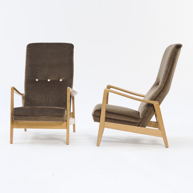 Bild 2 zu Objekt, Two armchairs from the hotel 'Parco dei Principi Sorrento', c. 1960, Gio Ponti, Cassina, Mailand (zugeschrieben/attributed), 169C 655